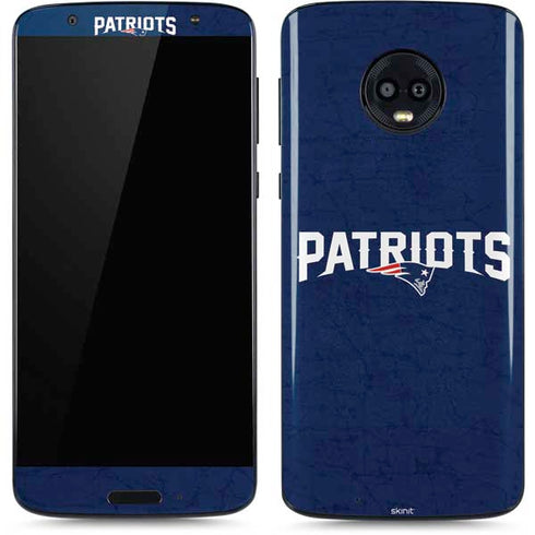 NFL New England Patriots Distressed Moto G6 Skin