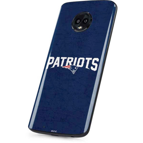 NFL New England Patriots Distressed Moto G6 Skin