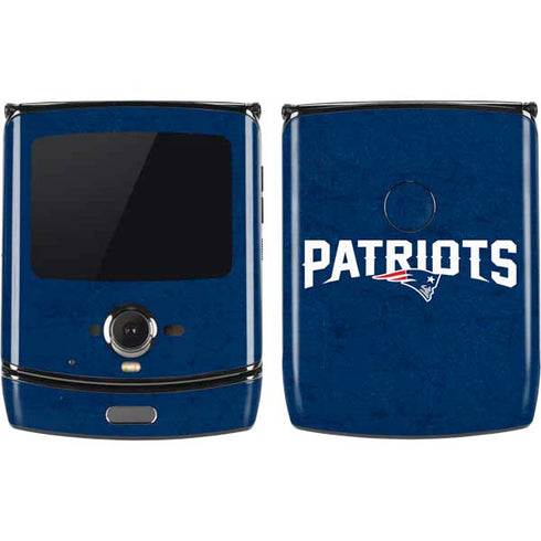 NFL New England Patriots Distressed Motorola RAZR Skin