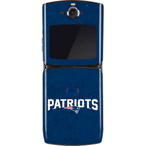 NFL New England Patriots Distressed Motorola RAZR Skin