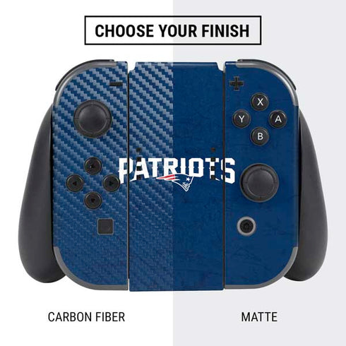 NFL New England Patriots Distressed Nintendo Switch Bundle Skin