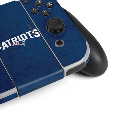 NFL New England Patriots Distressed Nintendo Switch OLED (2021) Skin