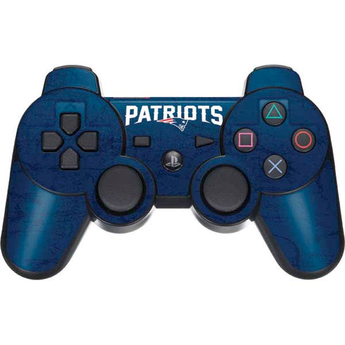 NFL New England Patriots Distressed PS3 Dual Shock wireless controller Skin