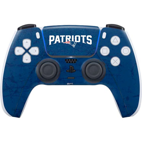 NFL New England Patriots Distressed PS5 Controller Skin