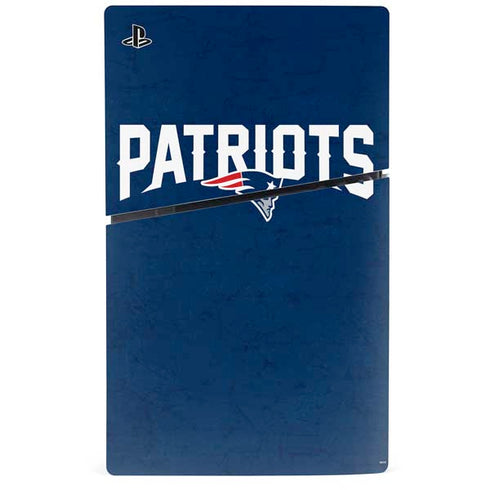 NFL New England Patriots Distressed PS5 Slim Disk Bundle Skin