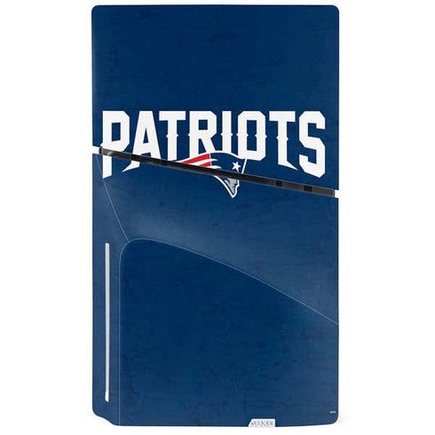 NFL New England Patriots Distressed PS5 Slim Disk Bundle Skin