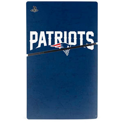 NFL New England Patriots Distressed PS5 Slim Digital Edition Bundle Skin