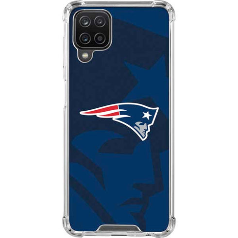 NFL New England Patriots Double Vision Galaxy A12 Clear Case