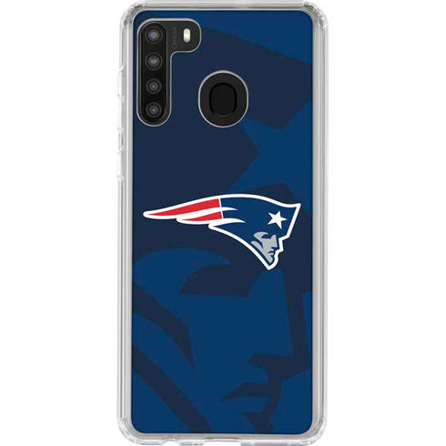 NFL New England Patriots Double Vision Galaxy A21 Clear Case