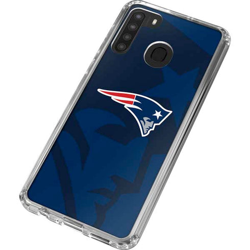 NFL New England Patriots Double Vision Galaxy A21 Clear Case