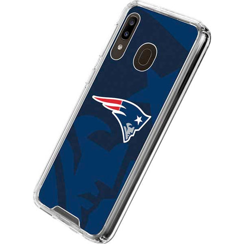 NFL New England Patriots Double Vision Galaxy A30 Clear Case