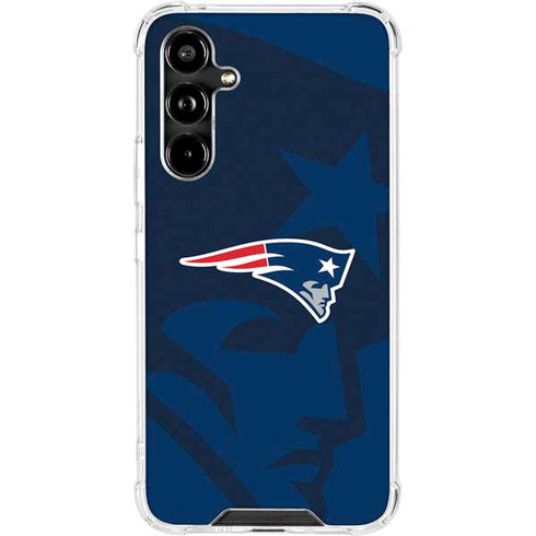 NFL New England Patriots Double Vision Galaxy A54 5G Clear Case