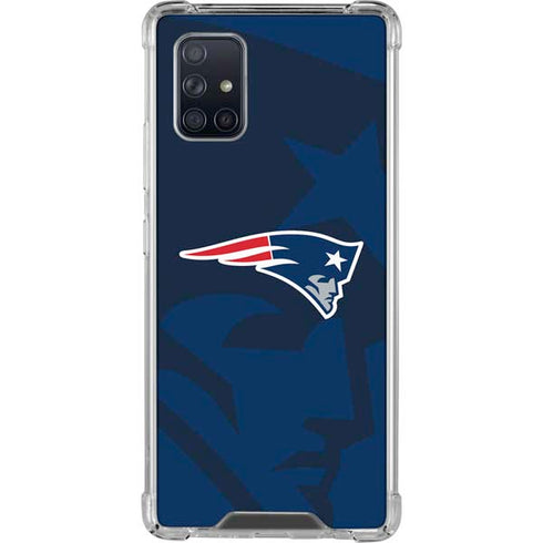 NFL New England Patriots Double Vision Galaxy A71 5G Clear Case
