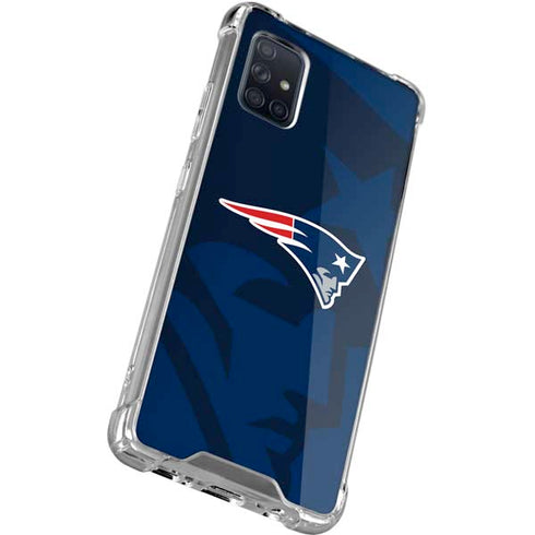 NFL New England Patriots Double Vision Galaxy A71 5G Clear Case