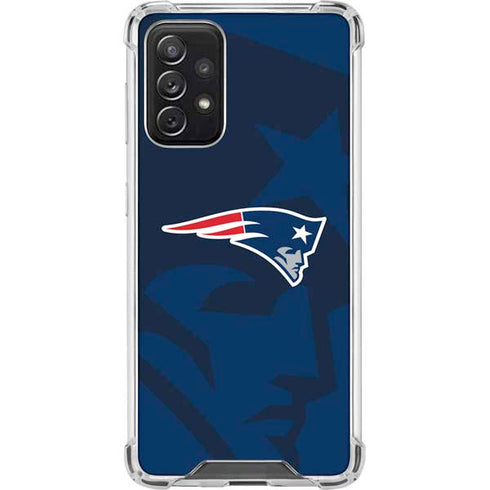 NFL New England Patriots Double Vision Galaxy A72 5G Clear Case