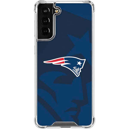 NFL New England Patriots Double Vision Galaxy S21 FE Clear Case
