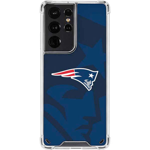 NFL New England Patriots Double Vision Galaxy S21 Ultra 5G Clear Case
