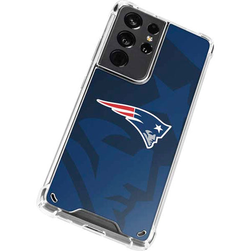 NFL New England Patriots Double Vision Galaxy S21 Ultra 5G Clear Case