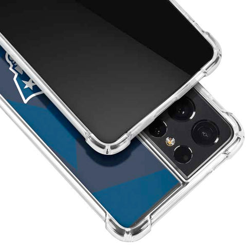 NFL New England Patriots Double Vision Galaxy S21 Ultra 5G Clear Case