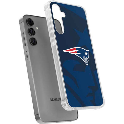 NFL New England Patriots Double Vision Galaxy S24 Plus Clear Case