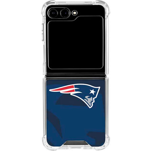 NFL New England Patriots Double Vision Galaxy Z Flip5 5G Clear Case