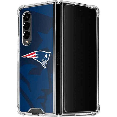 NFL New England Patriots Double Vision Galaxy Z Fold4 5G Clear Case