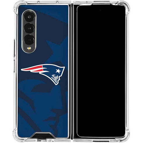NFL New England Patriots Double Vision Galaxy Z Fold4 5G Clear Case