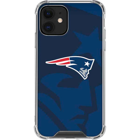NFL New England Patriots Double Vision iPhone 12 Clear Case