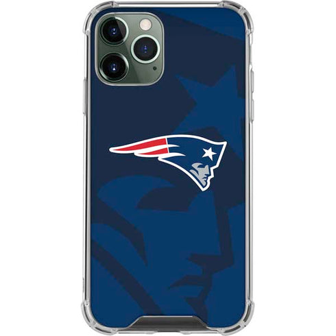 NFL New England Patriots Double Vision iPhone 12 Pro Max Clear Case