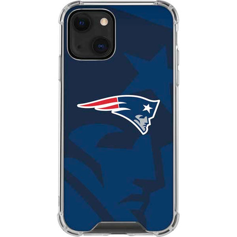 NFL New England Patriots Double Vision iPhone 13 Mini Clear Case