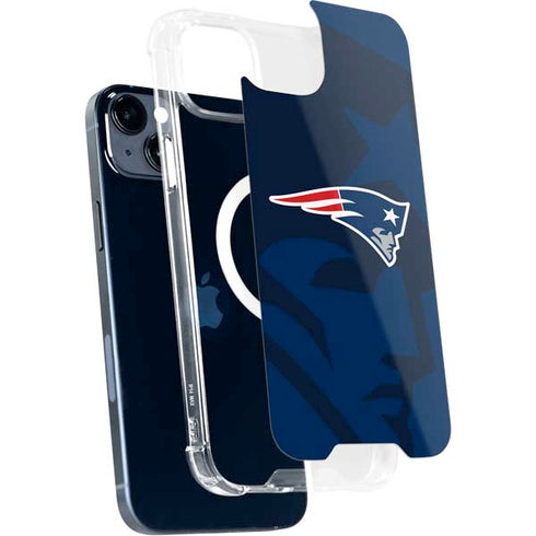 NFL New England Patriots Double Vision iPhone 15 Plus MagSafe Case