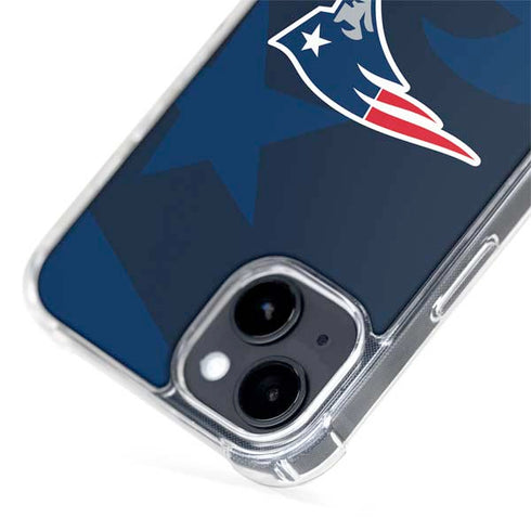 NFL New England Patriots Double Vision iPhone 15 Plus MagSafe Case