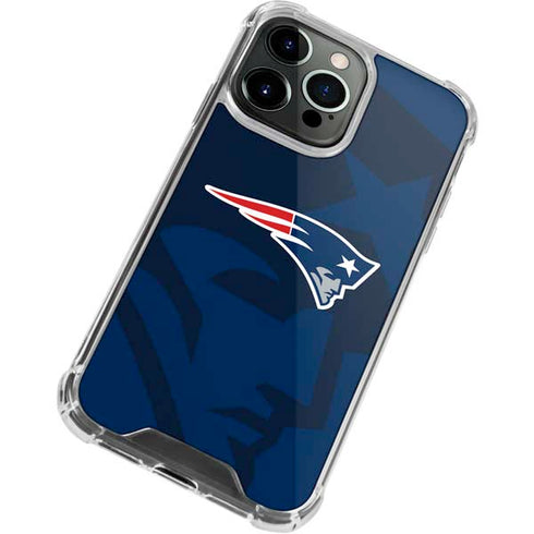 NFL New England Patriots Double Vision iPhone 14 Pro Max Clear Case