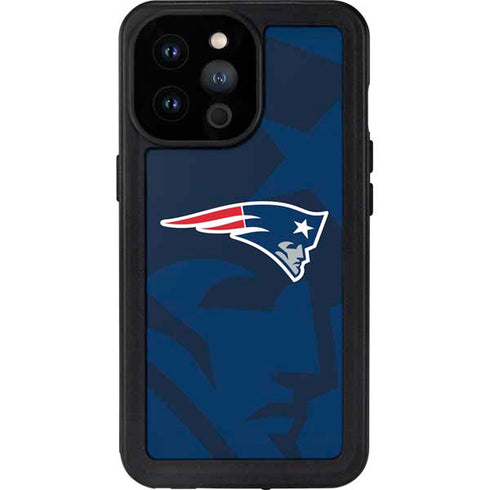 NFL New England Patriots Double Vision iPhone 14 Pro Max Waterproof Case