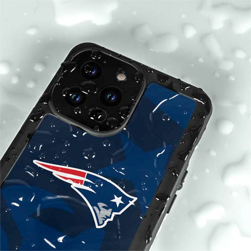 NFL New England Patriots Double Vision iPhone 14 Pro Max Waterproof Case