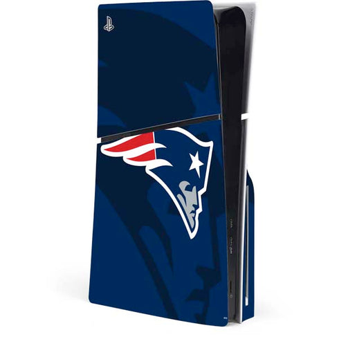 NFL New England Patriots Double Vision PS5 Slim Disk Console Skin