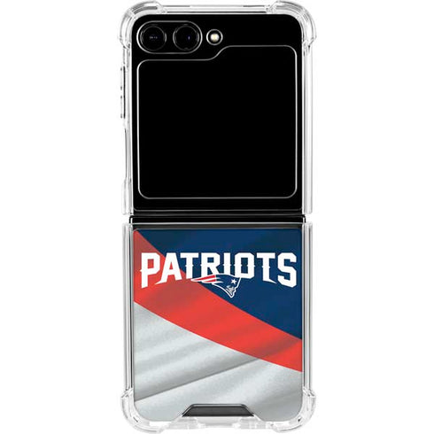 NFL New England Patriots Galaxy Z Flip5 5G Clear Case