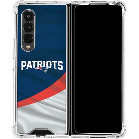 NFL New England Patriots Galaxy Z Fold4 5G Clear Case
