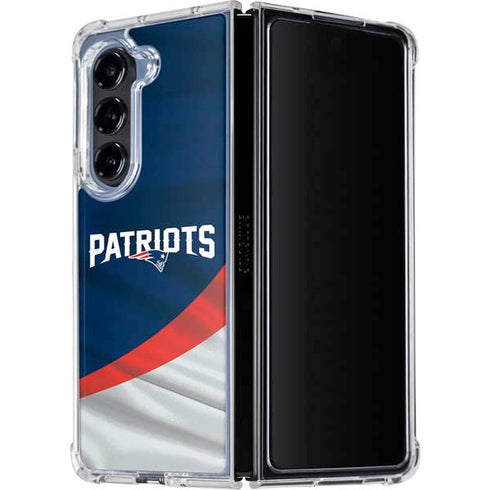 NFL New England Patriots Galaxy Z Fold5 5G Clear Case