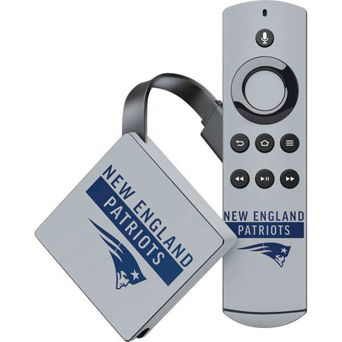 NFL New England Patriots Grey Performance Series Amazon Fire TV Skin