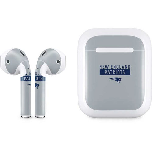 NFL New England Patriots Grey Performance Series Apple AirPods Skin
