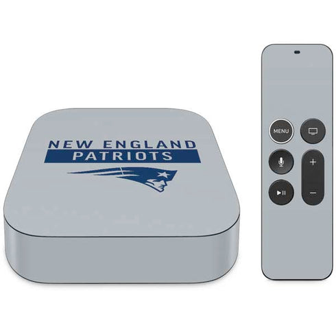 NFL New England Patriots Grey Performance Series Apple TV Skin