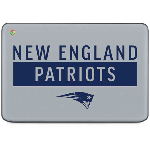NFL New England Patriots Grey Performance Series HP Chromebook Skin