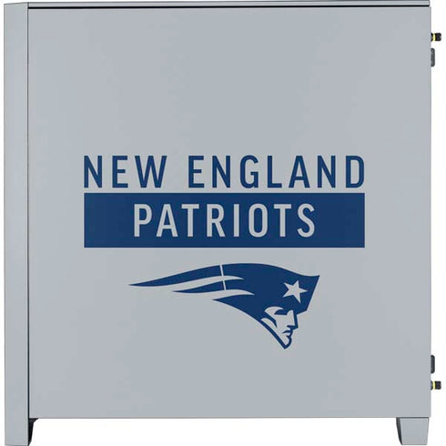 NFL New England Patriots Grey Performance Series Corsair 4000D Tempered Glass Mid-Tower ATX Case Skin