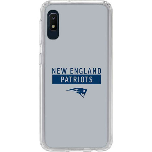 NFL New England Patriots Grey Performance Series Galaxy A10e Clear Case