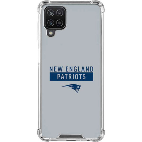 NFL New England Patriots Grey Performance Series Galaxy A12 Clear Case