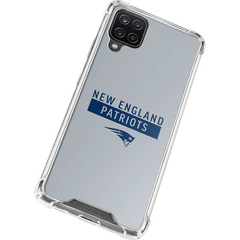 NFL New England Patriots Grey Performance Series Galaxy A12 Clear Case