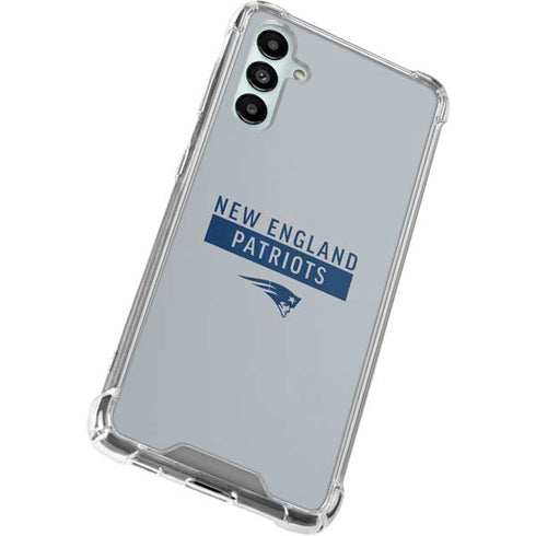 NFL New England Patriots Grey Performance Series Galaxy A14 5G Clear Case