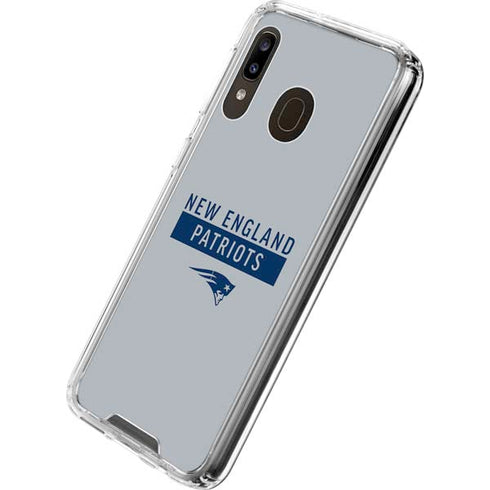 NFL New England Patriots Grey Performance Series Galaxy A30 Clear Case