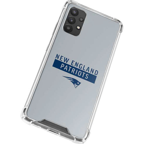 NFL New England Patriots Grey Performance Series Galaxy A32 5G Clear Case